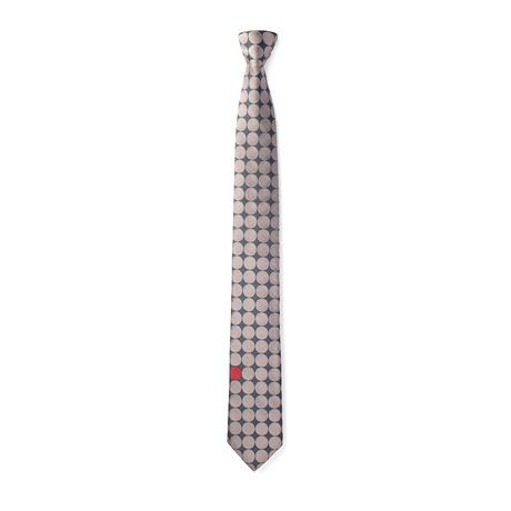 Multi Dots Tie // Gray + Red