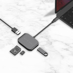 Multi-port Adapter // USB-C To SD/Micro Card Reader // Space Grey