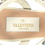 Valentino // Rockstud Rolling Turquoise Stone Heels // White (Euro: 38.5)