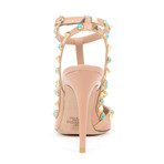 Valentino // Rockstud Rolling Turquoise Stone Heels // Beige (Euro: 34)