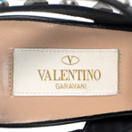 Valentino // Rockstud Rolling Turquoise Stone Slingbacks // Black (Euro: 34)