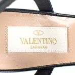 Valentino // Rockstud Rolling Turquoise Stone Heels // Black (Euro: 34.5)