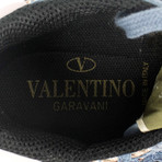 Valentino // Suede Lace Rockstud Sneakers // Blue (Euro: 34)