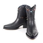 Valentino // Rockstud Multicolor Stone Boots // Black (Euro: 40)