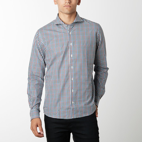 Long-Sleeve Jacquard Gingham Shirt // Ponderosa Pine (S)