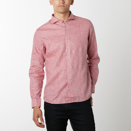 Solid Long-Sleeve Button Down // Plume (S)