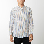 Awning Stripe Long-Sleeve Button Down // Cream (M)