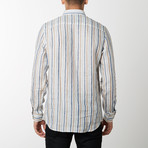 Awning Stripe Long-Sleeve Button Down // Cream (XL)