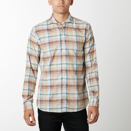 Double Face Long-Sleeve Button Down // Soft Brown (S)