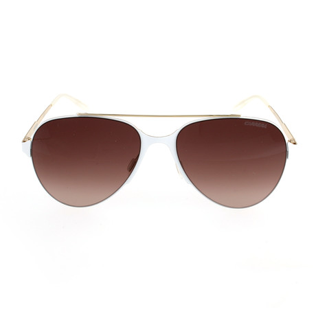 Carrera 113 Sunglasses // Gold Matte White