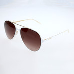 Carrera 113 Sunglasses // Gold Matte White