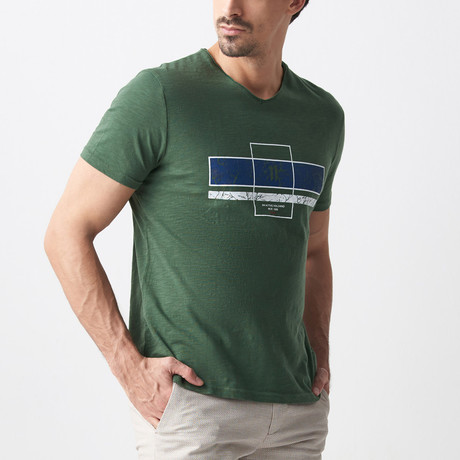Thad Printed T-Shirt // Khaki (S)