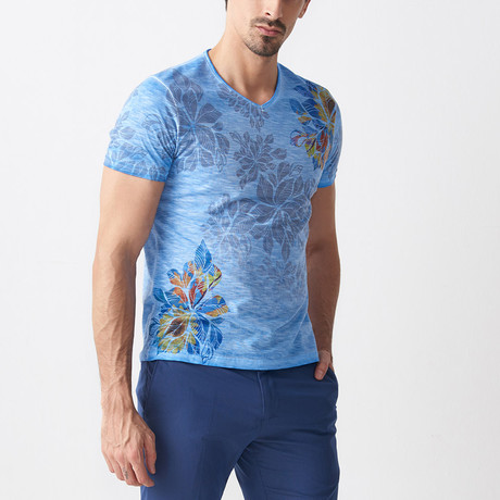 Lance Printed T-Shirt // Blue (S)