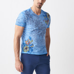 Lance Printed T-Shirt // Blue (XL)