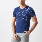 Chi Printed T-Shirt // Dark Blue (XL)