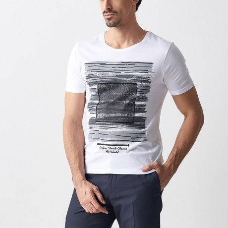 Palmer Printed T-Shirt // White (S)