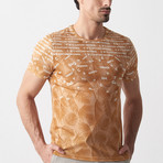 Brett Printed T-Shirt // Camel (S)