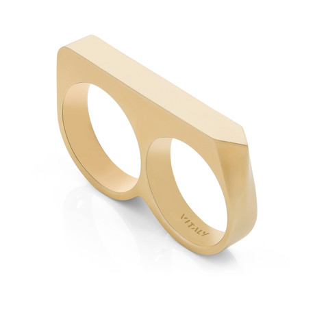 Treo Double-Finger Ring // Gold (Size 6)
