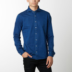 Long-Sleeve Chambray Shirt // Indigo (M)