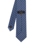 Ermenegildo Zegna // Striped Silk Woven Neck Tie // Navy