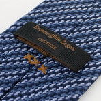 Ermenegildo Zegna // Striped Silk Woven Neck Tie // Navy