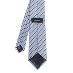 Ermenegildo Zegna // Striped Silk Woven Neck Tie // Light Blue