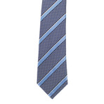 Ermenegildo Zegna // Striped Silk Basketweave Neck Tie // Blue