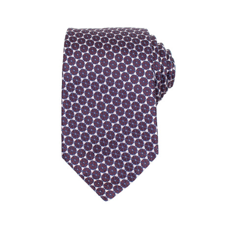 Ermenegildo Zegna // Patterned Silk Neck Tie // Purple