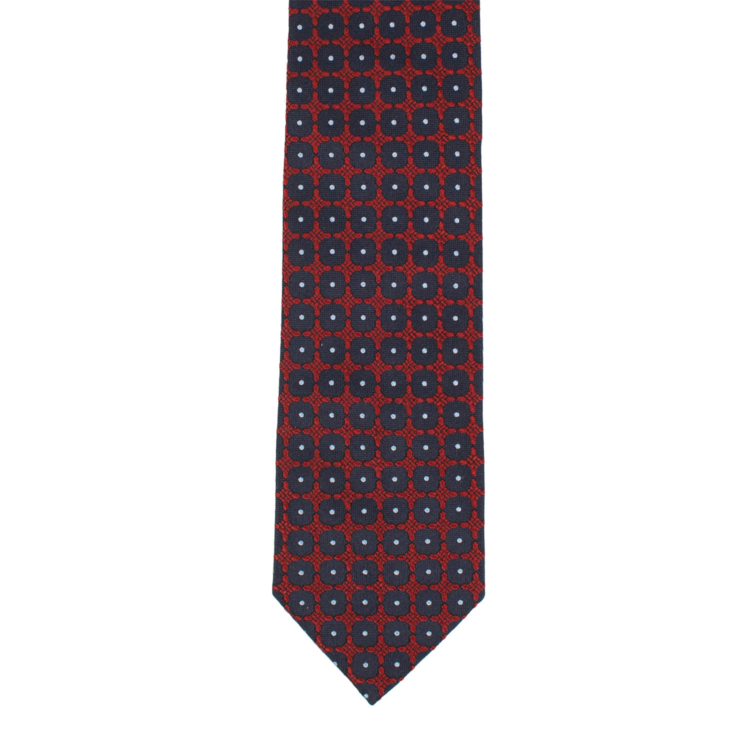 Ermenegildo Zegna // Medallion Silk Neck Tie // Red + Navy - Tom Ford ...