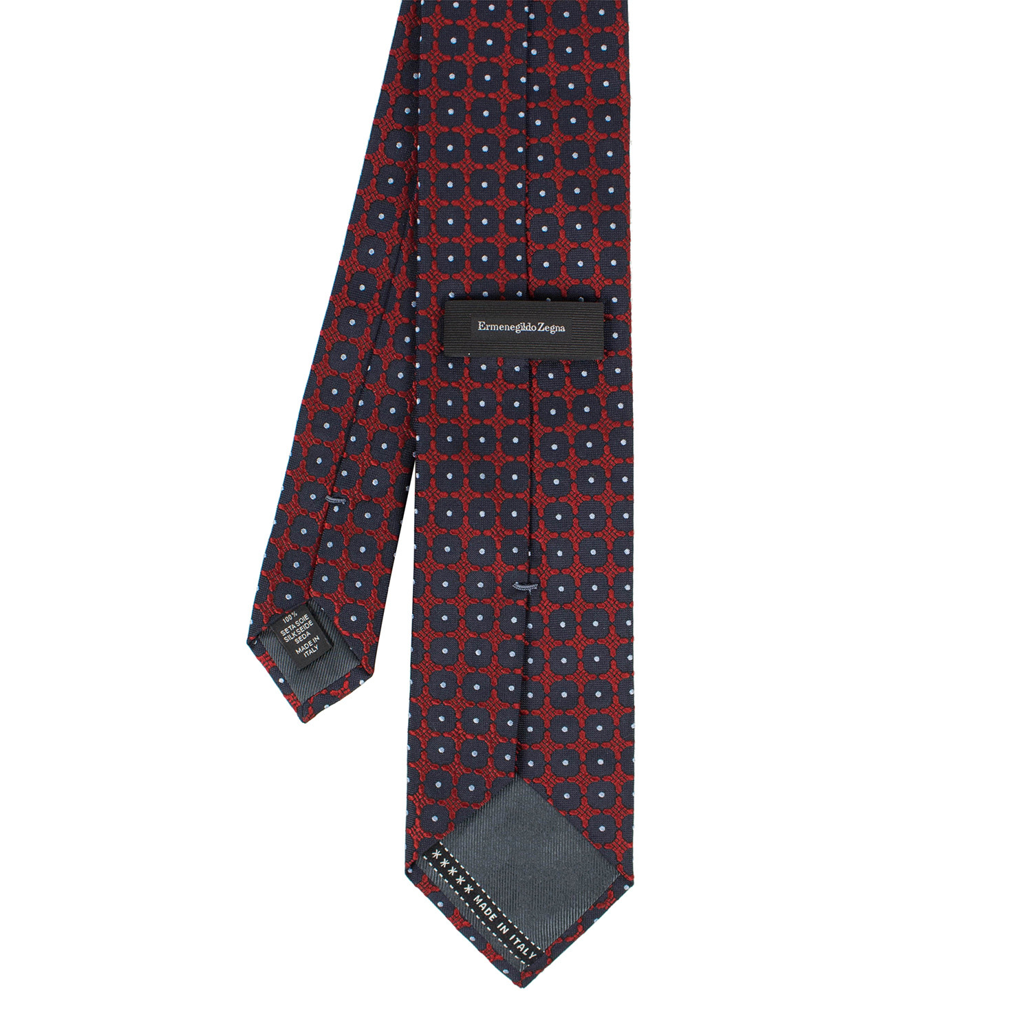 Ermenegildo Zegna // Medallion Silk Neck Tie // Red + Navy - Tom Ford ...