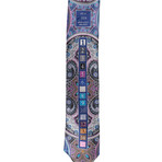 Ermenegildo Zegna // Quindici 15 Silk Neck Tie // Gray + Blue + Pink