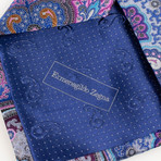 Ermenegildo Zegna // Quindici 15 Silk Neck Tie // Gray + Blue + Pink