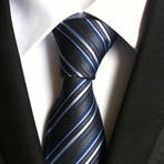 Silk Tie // Charcoal Patterned