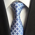 Silk Tie // Blue + White Check