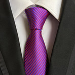 Limon Tie // Magenta Purple Stripe