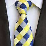 Brunner Silk Tie // Blue + Yellow