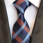 Reston Silk Tie // Navy + Blue + Orange