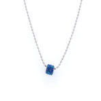 Swarovski Spiked Necklace // Blue