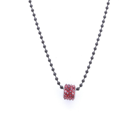 Swarovski Spiked Necklace // Red