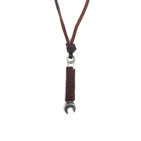 Leather Necklace // Wrench