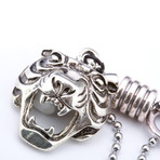 Silver Tiger Head Necklace