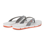 Breeze Thong Sandal // Gray + White + Orange (US: 8)