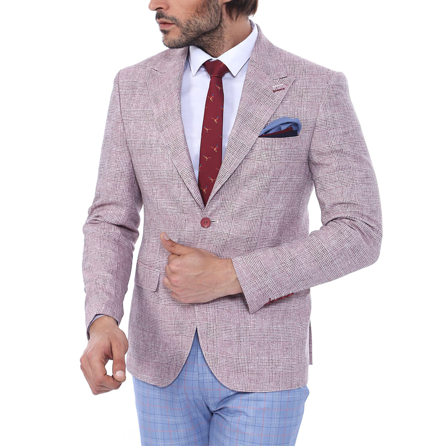 Greg Slim Fit Blazer // Dusty Rose (Euro: 52) - Suit Clearance - Touch ...