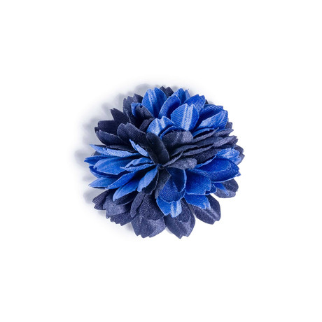 Navy Blue Lapel Flower // 1.5"