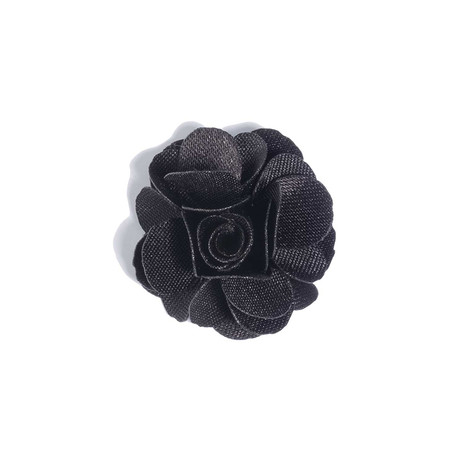 Black Lapel Flower // 1"
