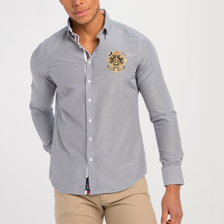 Richard Button-Up Shirt // Navy (S)