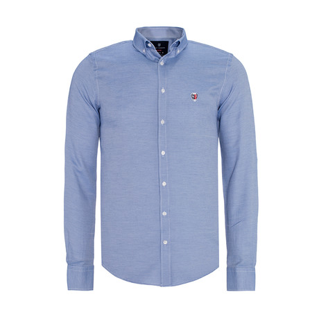 Napoleon Button-Up Shirt // Dark Blue (S)