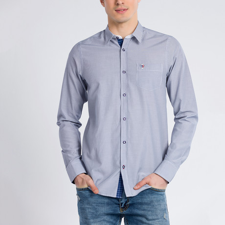 Casey Button-Up Shirt // Navy (S)