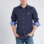 Carlo Button-Up Shirt // Navy (XL)