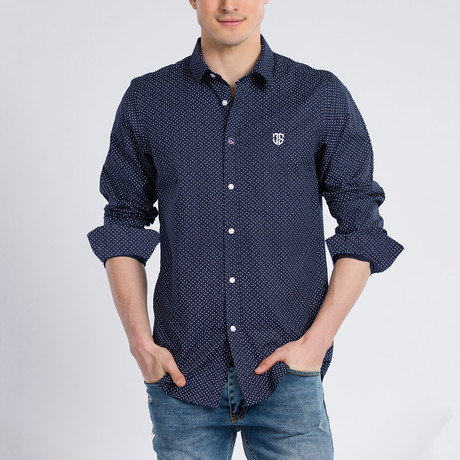 Ismael Button-Up Shirt // Navy (S)